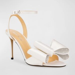 Cadeau Satin Bow Ankle-Strap Sandals